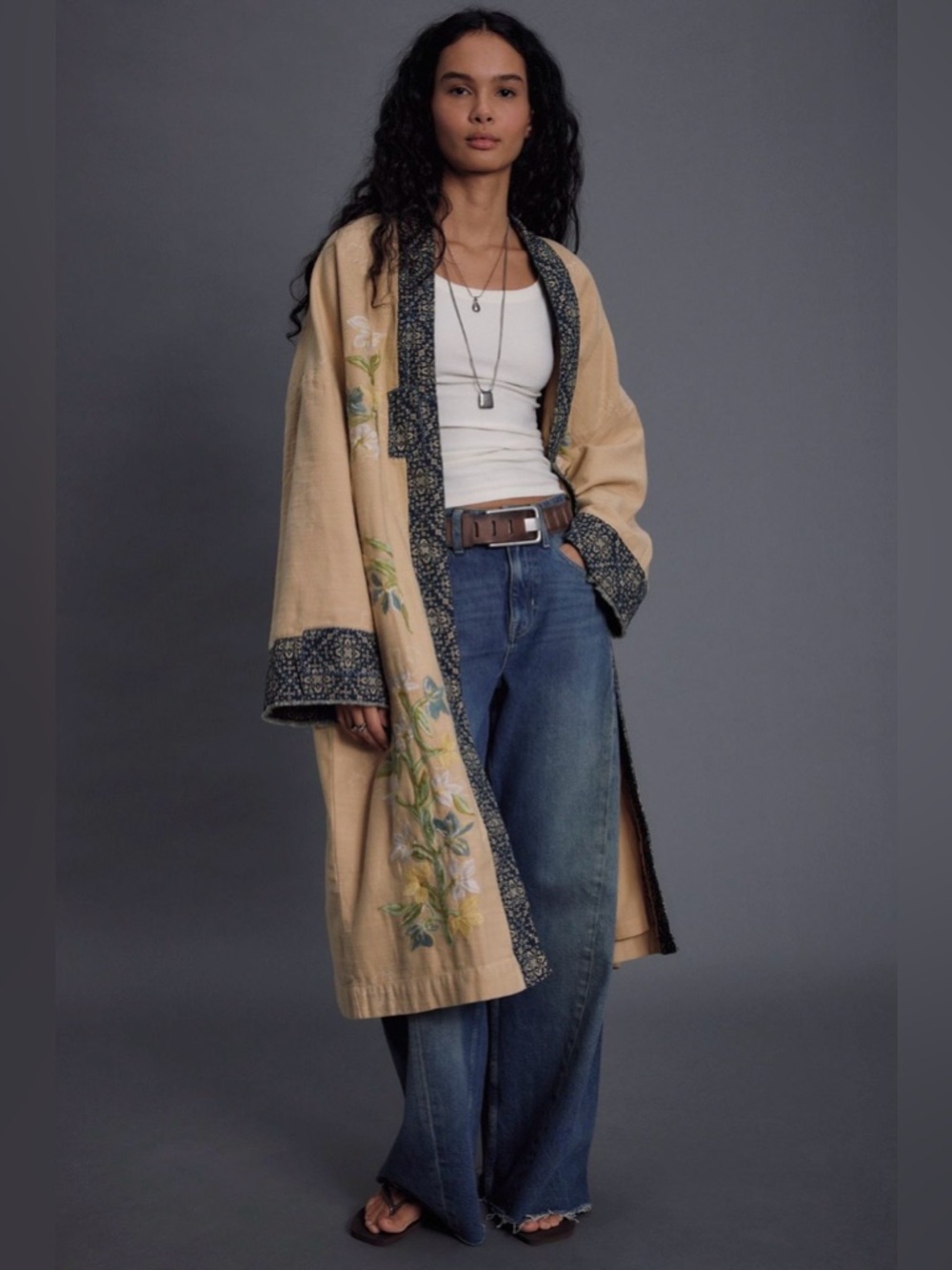 FREE PEOPLE Henlow Embroidered Duster NWT Size XS/S